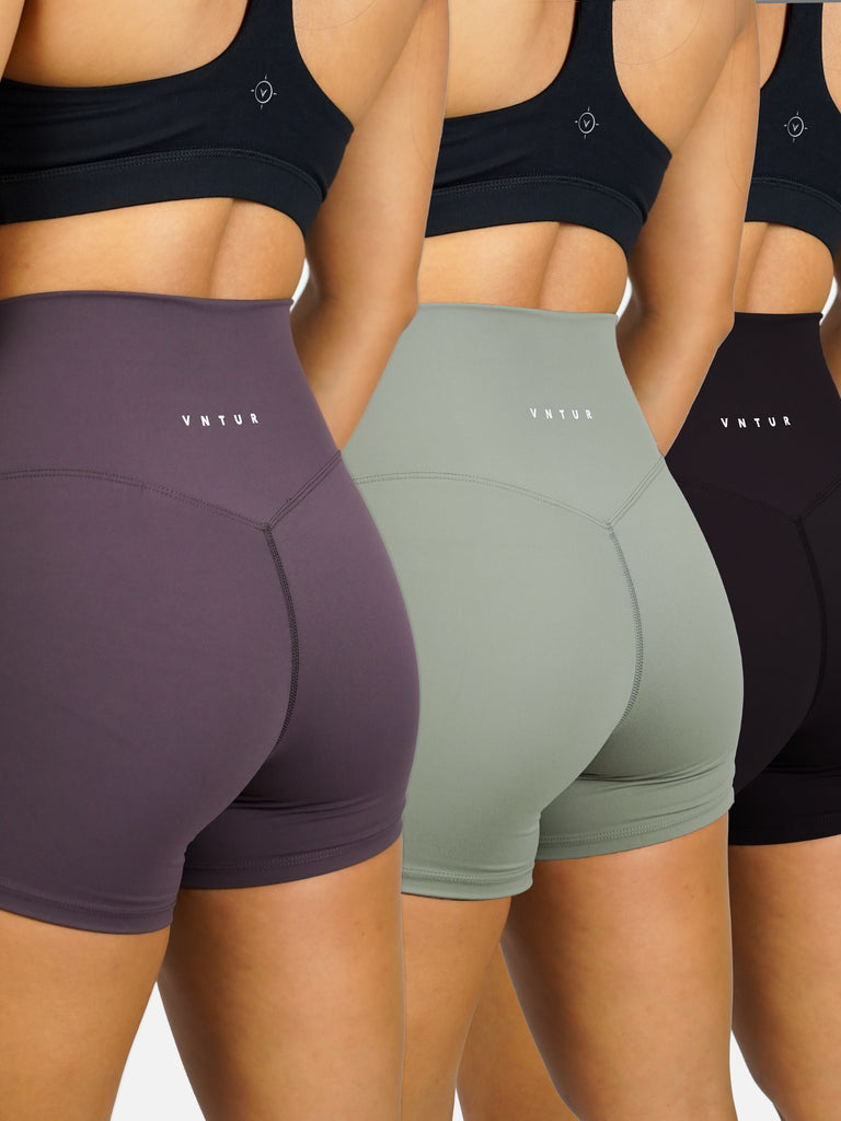 Essential Short Shorts 3"- Onyx | VNTUR Apparel