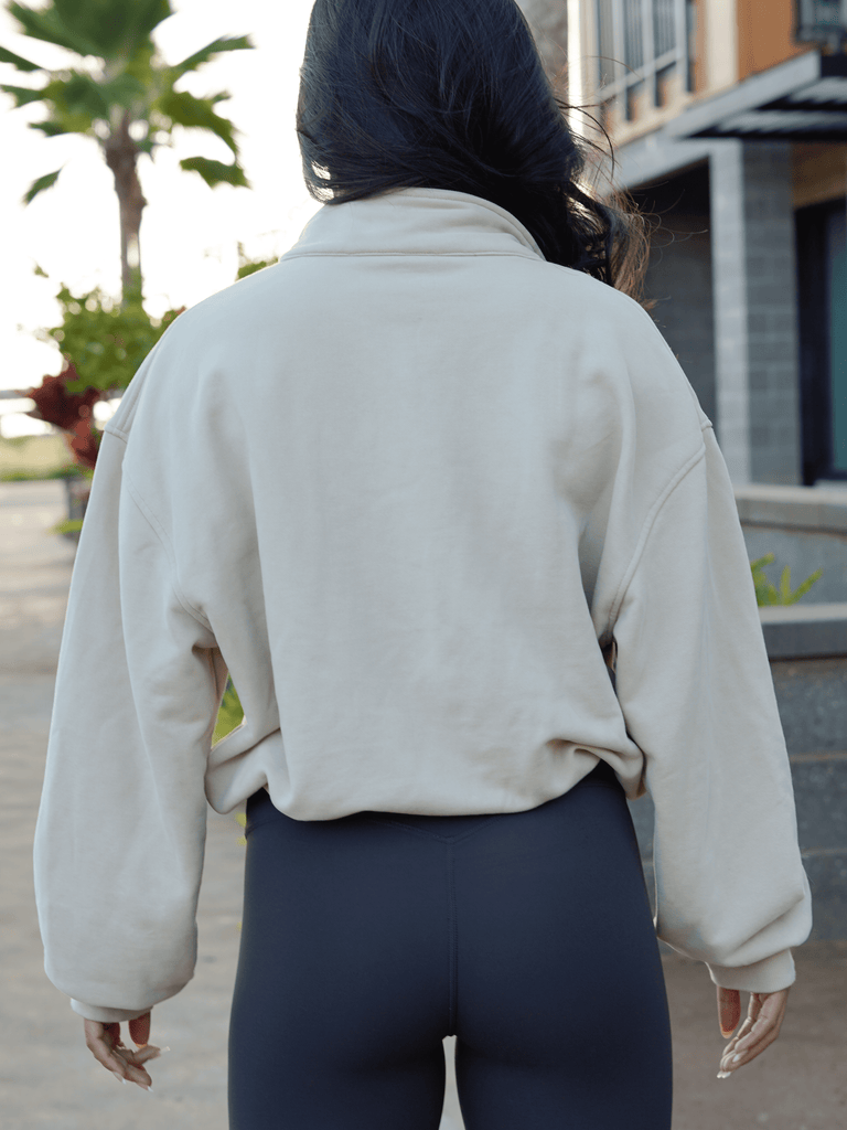 Quarter-zip Sweater - Cream | VNTUR Apparel